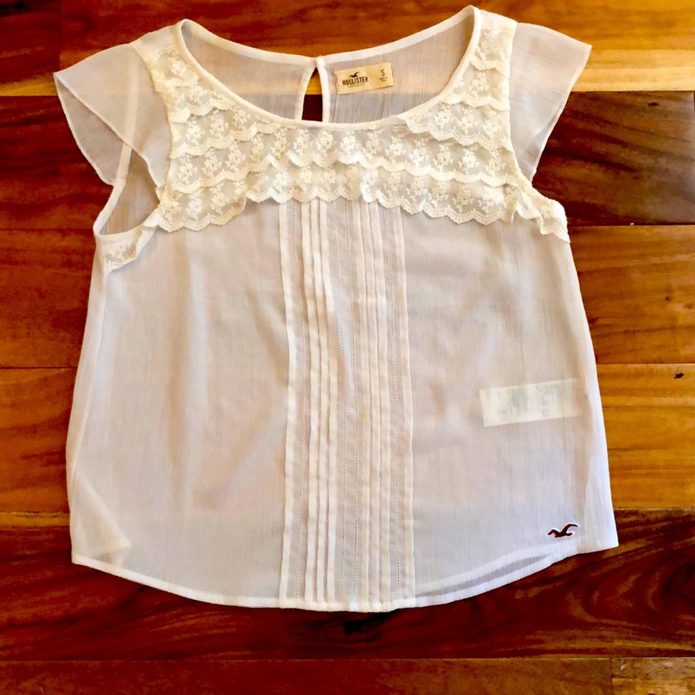 NWOT white sheer blouse